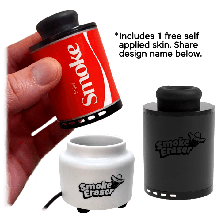 Smoke Eraser Pro Dealer skin wrapped in hundreds on blackjack table — lifestyle product shot